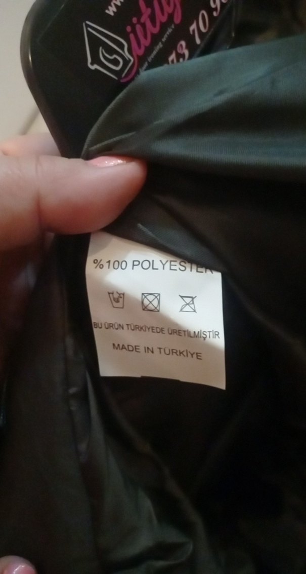 Haki yeşil Kürklü uzun  Kadın Yelek - Görsel 5