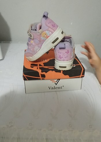 Kız Çocuk Pembe  mor ışıklı Pastel Sneaker Velcro - Görsel 4