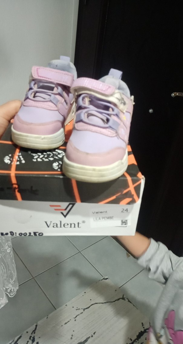 Kız Çocuk Pembe  mor ışıklı Pastel Sneaker Velcro - Görsel 2