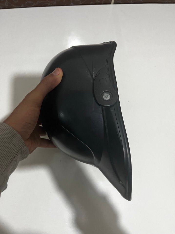 Siyah Kayışlı Biker Motosiklet Kaskı - Görsel 3