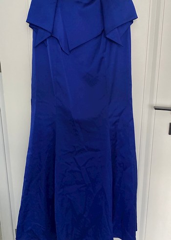 Mavi Drapeli Uzun Abiye Elbise - Görsel 2