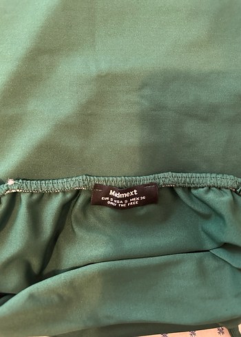 Yeşil Mini  İnce Askılı Elbise - Görsel 4