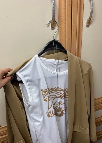 Bej Mini Kadın Blazer - Görsel 2