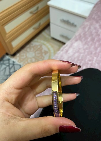 Mor Payetli Kadın Bileklik - Görsel 3