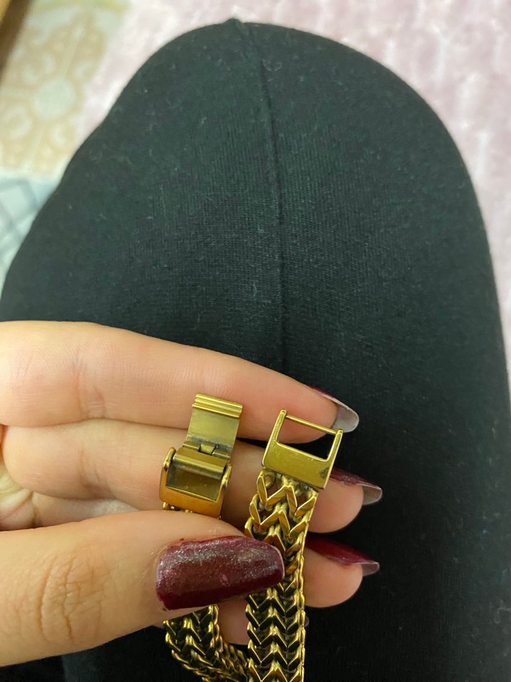 Zincir Detaylı Vintage Altın Bileklik - Görsel 3