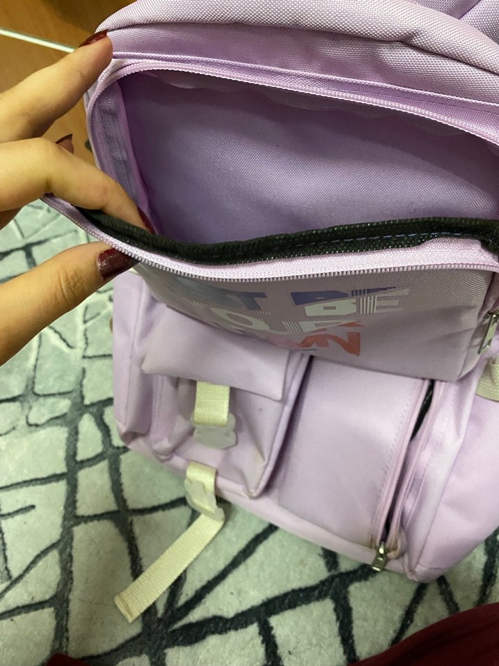 Pastel Mor Çocuk Okul Çantası - Görsel 4