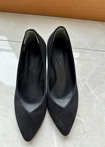 Siyah Minimalist Stiletto Topuklu Kadın Ayakkabı - Görsel 4