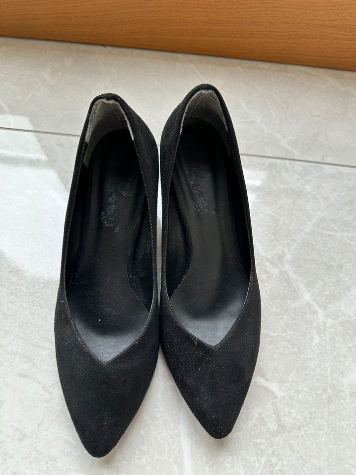 Siyah Minimalist Stiletto Topuklu Kadın Ayakkabı - Görsel 4