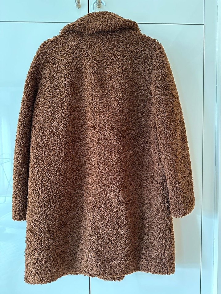 Kahverengi Kürklü Midi Kadın Kaban - Görsel 4