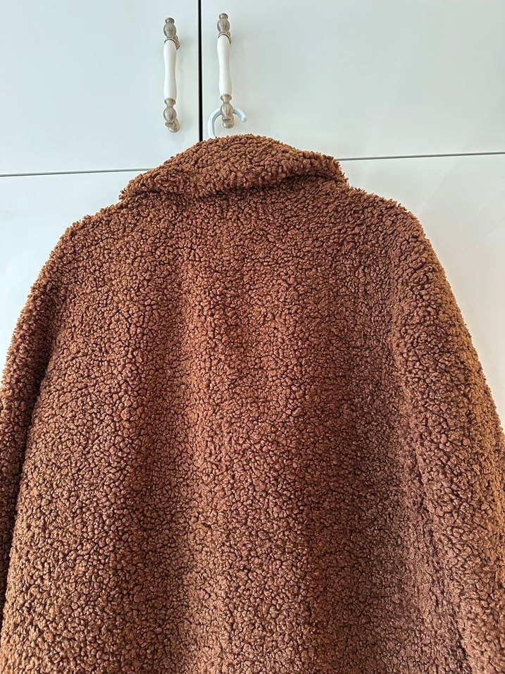 Kahverengi Kürklü Midi Kadın Kaban - Görsel 3