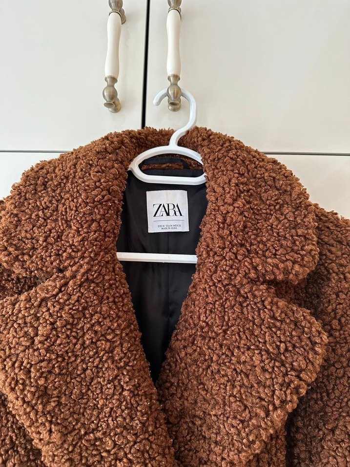 Kahverengi Kürklü Midi Kadın Kaban - Görsel 2