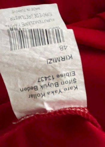 Kırmızı Drapeli Uzun Kadın Elbise - Görsel 10