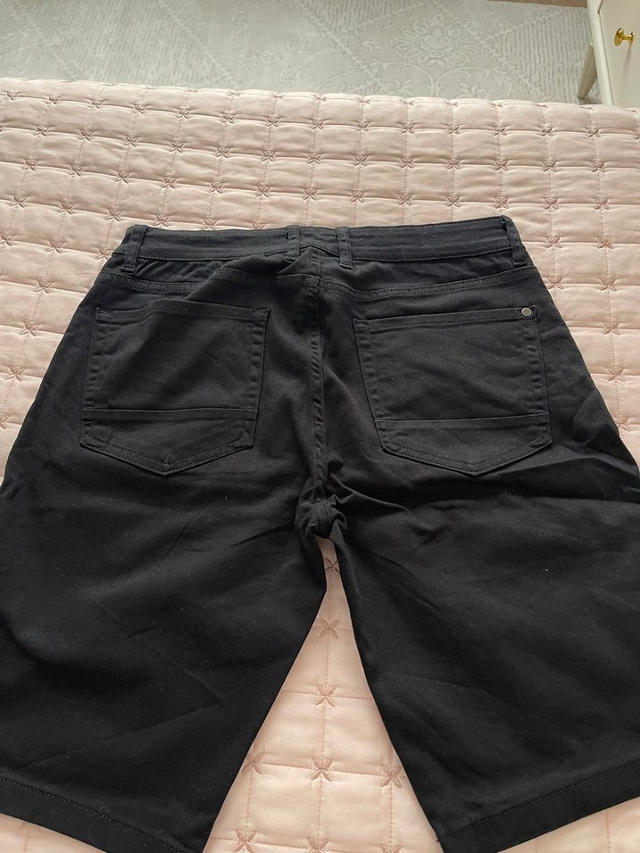 Erkek Siyah  Mini Şort - Görsel 4