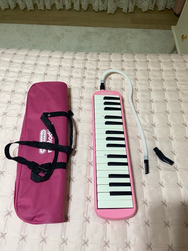 Pastel Pembe Melodika ve Taşıma Çantası - Görsel 5