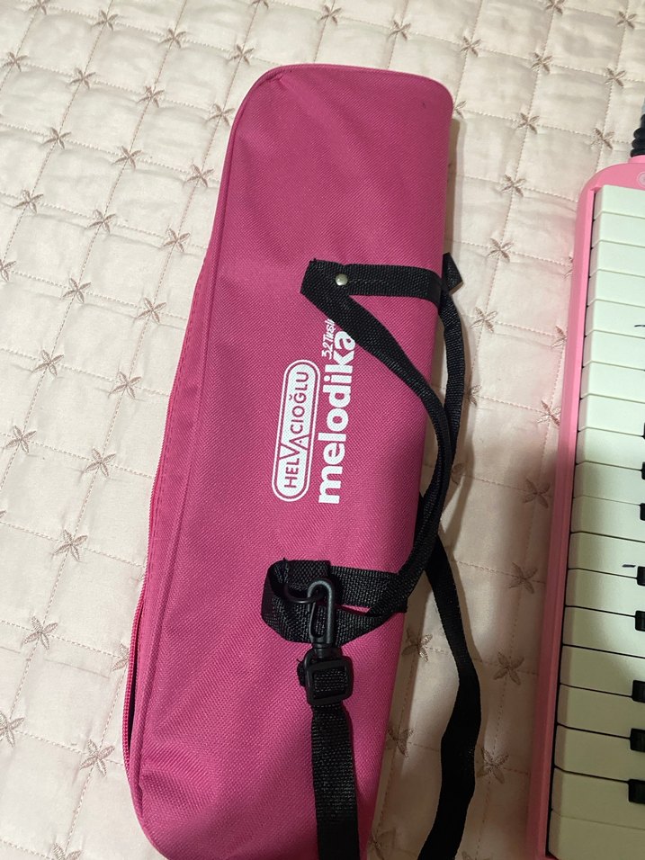 Pastel Pembe Melodika ve Taşıma Çantası - Görsel 4