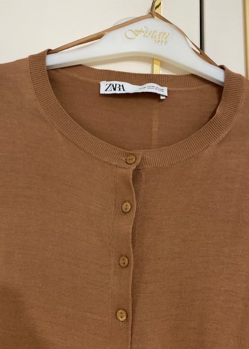 Kahverengi  Düğmeli Kadın Hırka - Görsel 2