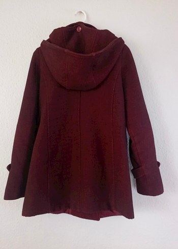 Bordo Kaşe Kaban - Görsel 2