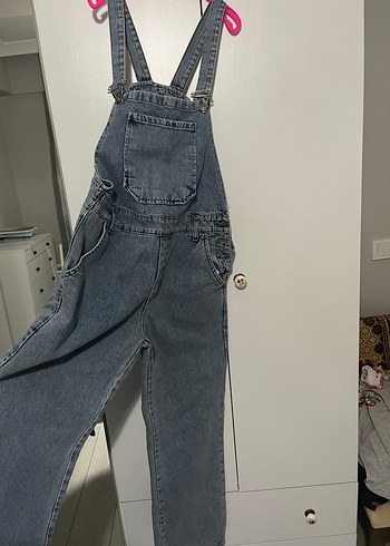 Kadın Kot Mini Tulum - Görsel 4