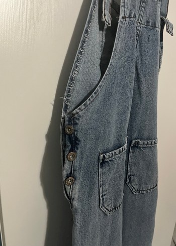 Kadın Kot Mini Tulum - Görsel 2