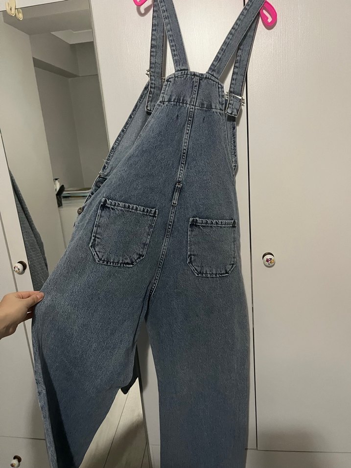 Kadın Kot Mini Tulum - Görsel 3