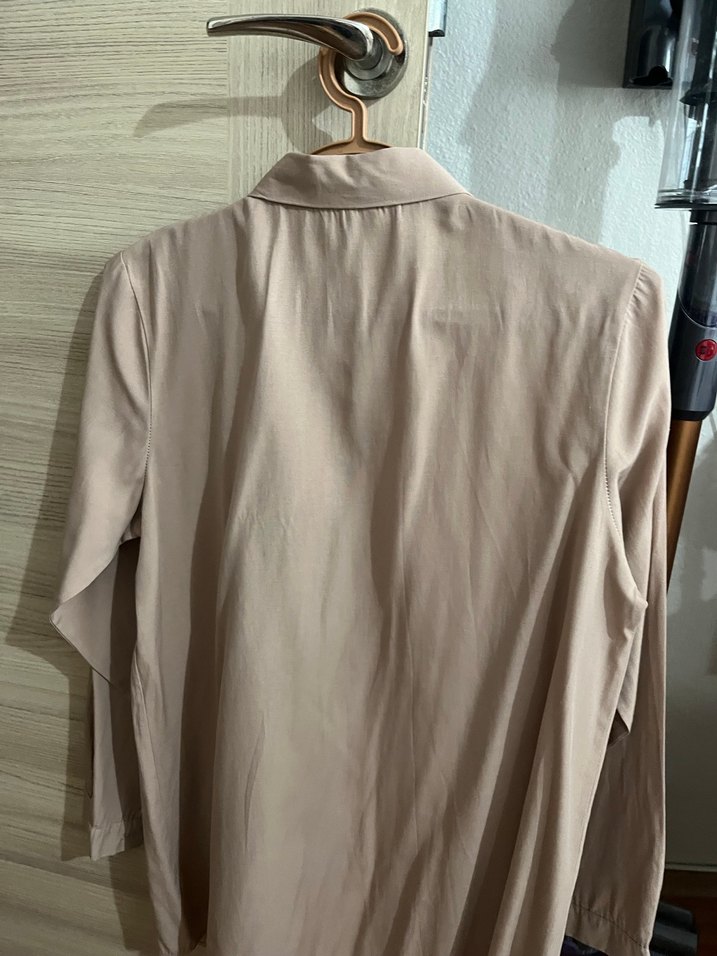 Bej Uzun Kollu Gömlek - Görsel 2