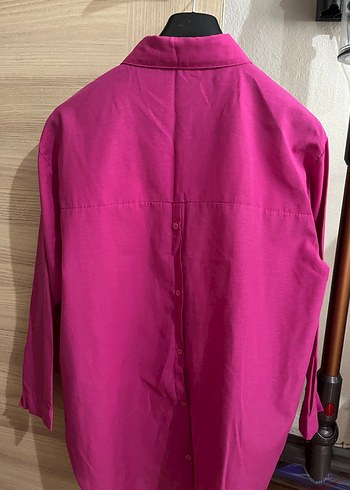 Pembe Düğmeli Kadın Gömlek - Görsel 2