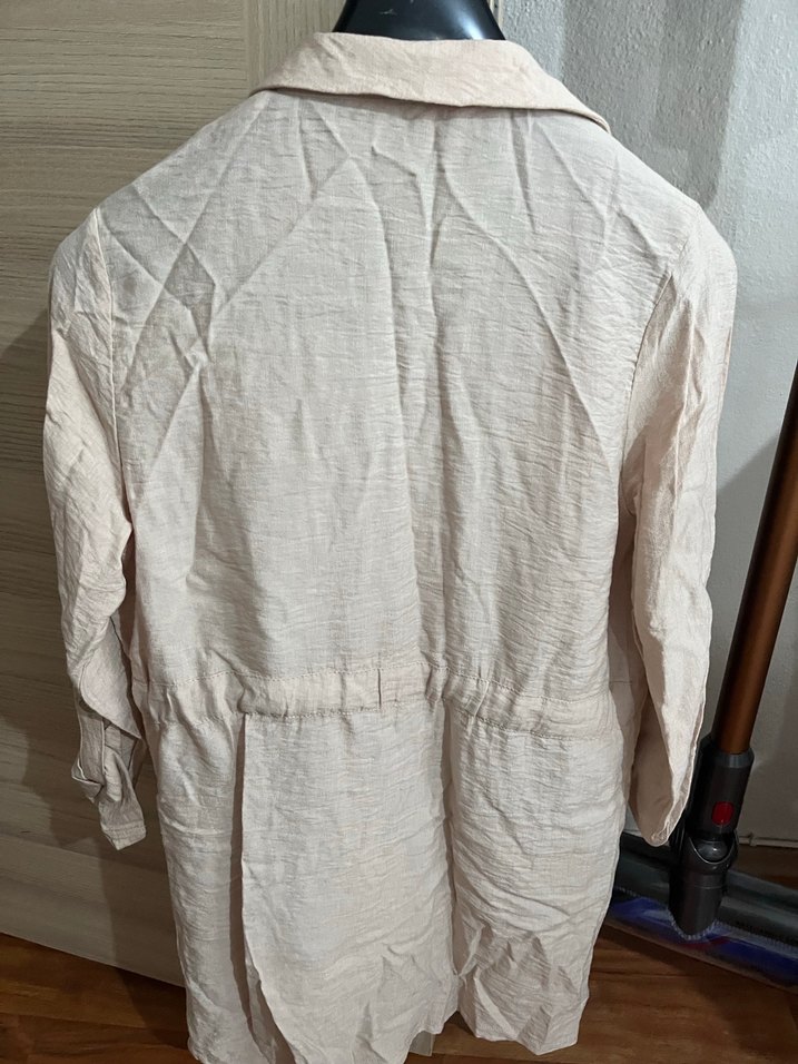 Bej Uzun Kadın Ceket - Görsel 2