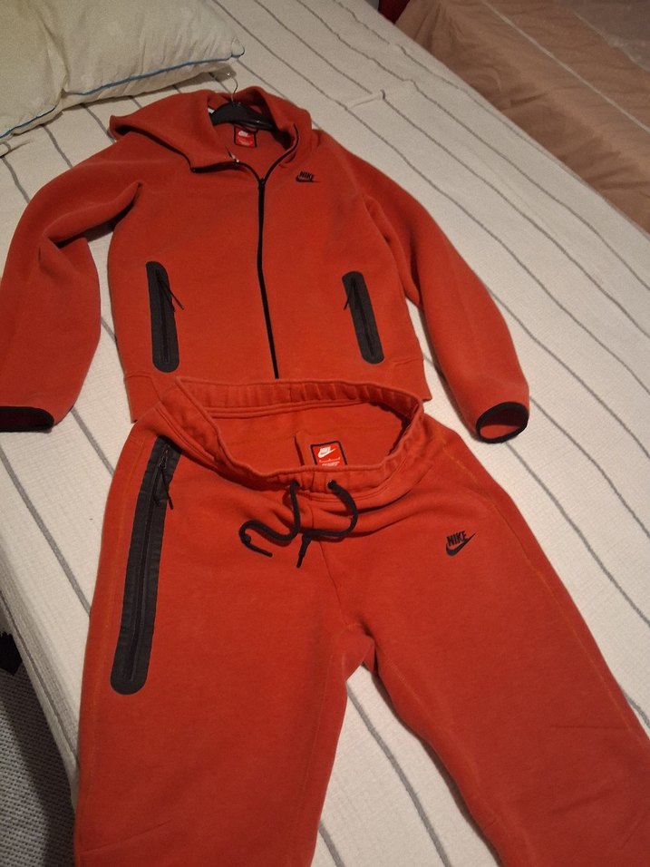 Turuncu Nike Fermuarlı Eşofman Takımı - Görsel 2