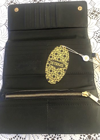 Yılan Desenli Siyah Deri Kadın Cüzdan - Görsel 2