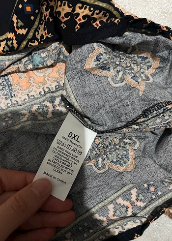 Bohem Çok Renkli Uzun Kolsuz Elbise - Görsel 3