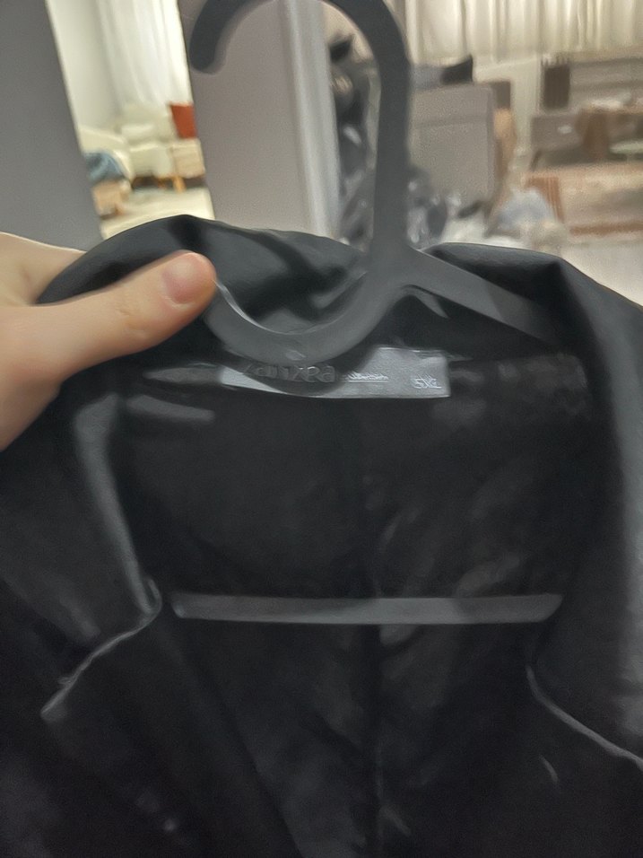 Siyah Midi Kadın Salaş Uzun Kollu Elbise - Görsel 5