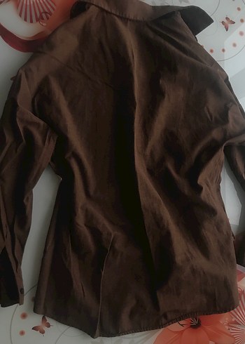 Düğmeli, Uzun Kollu, Bol Kesim Kadın Gömlek - Görsel 4