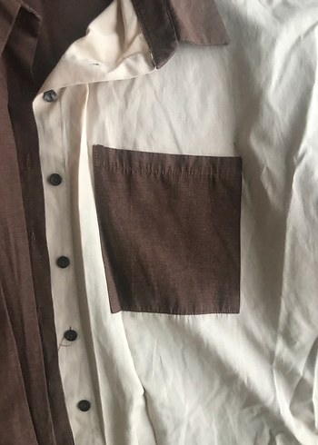 Düğmeli, Uzun Kollu, Bol Kesim Kadın Gömlek - Görsel 3