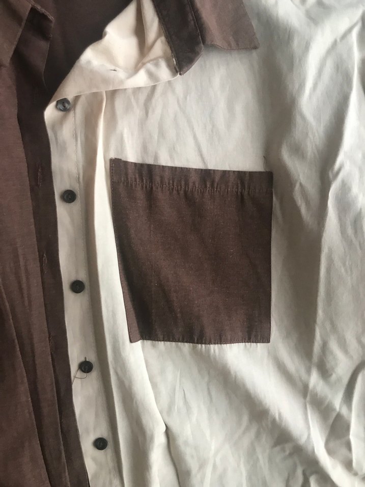 Düğmeli, Uzun Kollu, Bol Kesim Kadın Gömlek - Görsel 3