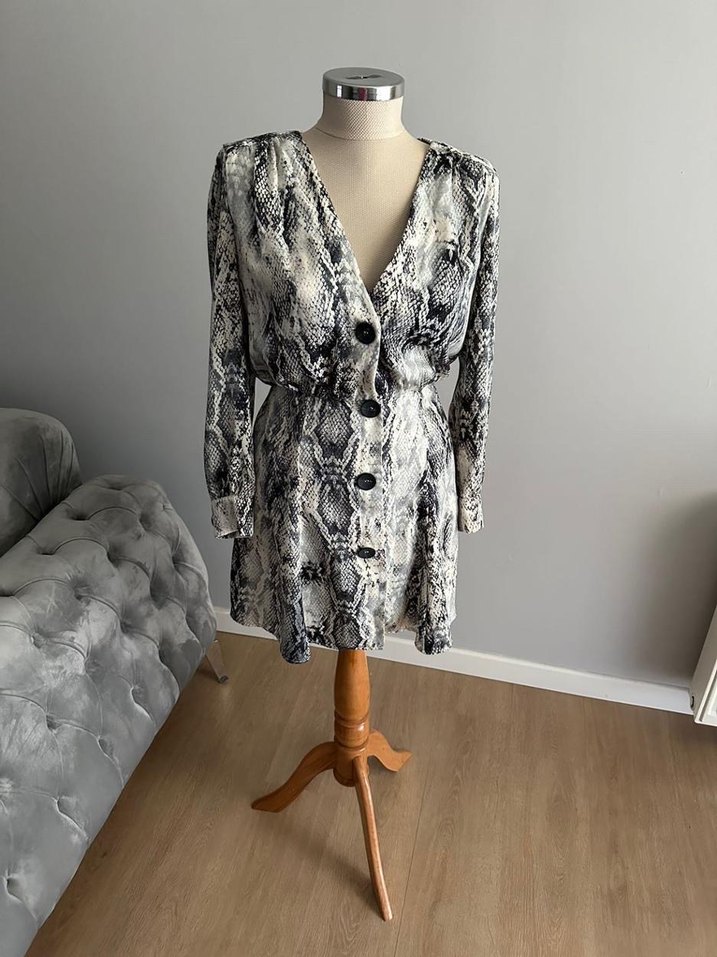 Zara S beden saten elbise - Görsel 5