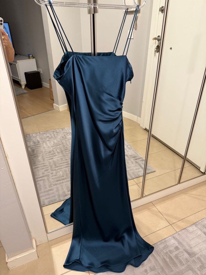 Zara saten elbise S beden - Görsel 4