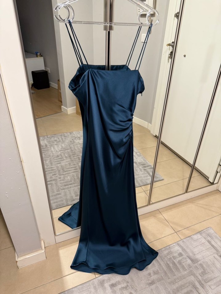 Zara saten elbise S beden - Görsel 3