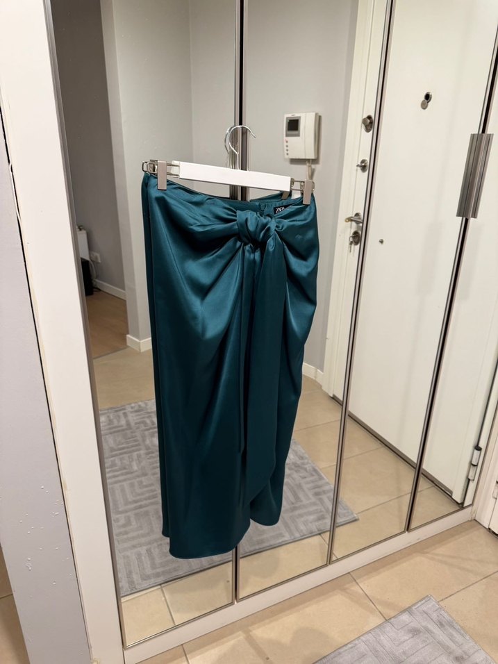 Zara S beden saten etek - Görsel 4