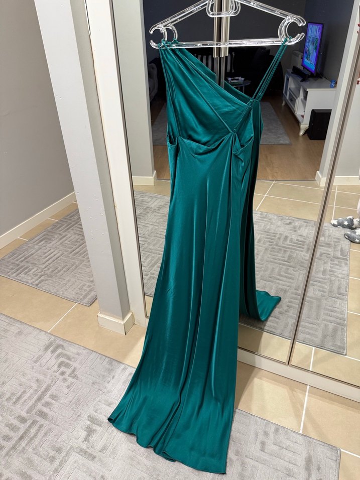 Zara Xs beden saten elbise - Görsel 4