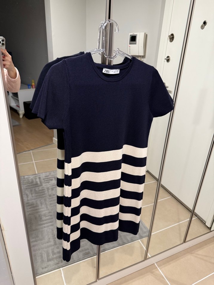 Zara S beden triko elbise - Görsel 3