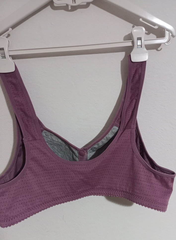 Mor Nakışlı Rahat Sütyen - Görsel 2