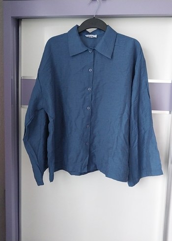 Kadın Mavi Uzun Salaş Pareo - Görsel 3