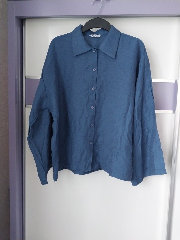 Kadın Mavi Uzun Salaş Pareo - Görsel 3