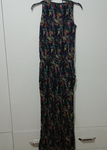 Kadın Çok Renkli Uzun Bohem Tulum - Görsel 5