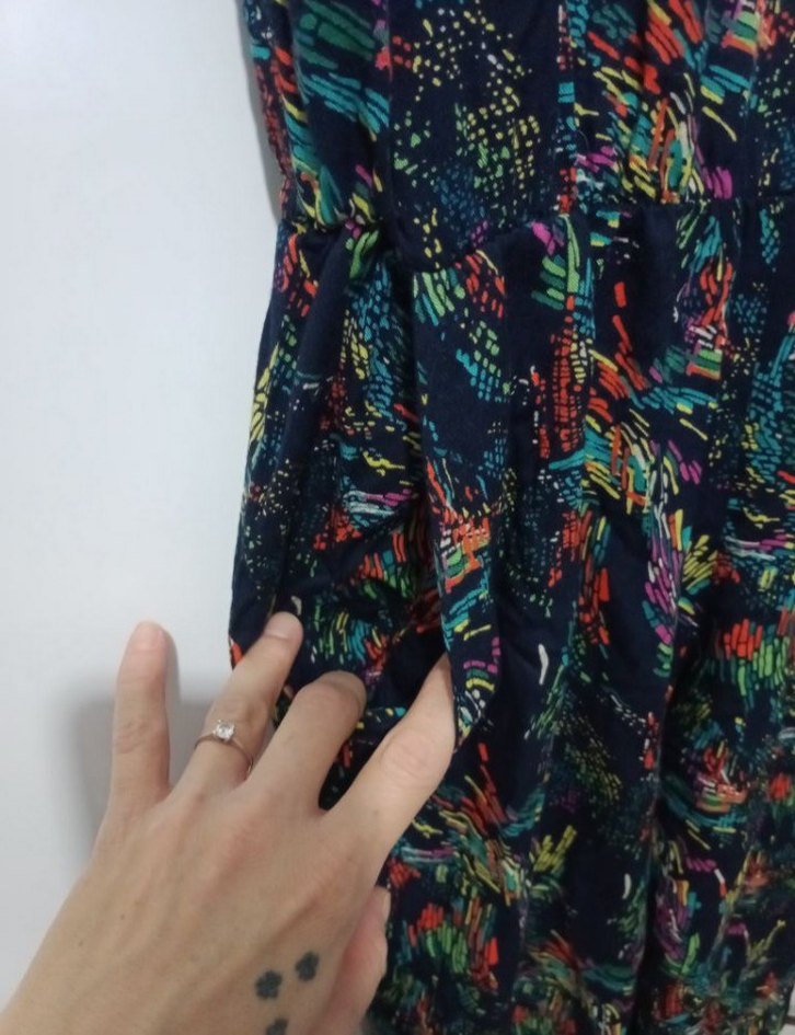 Kadın Çok Renkli Uzun Bohem Tulum - Görsel 3