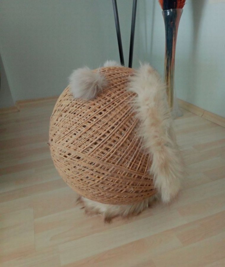 Hasır Kürklü Kedi Yuvası - Görsel 2