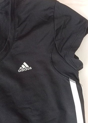 Siyah Adidas Kadın Spor Tişörtü - Görsel 4