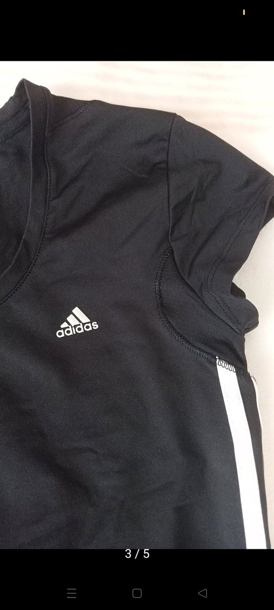 Siyah Adidas Kadın Spor Tişörtü - Görsel 4