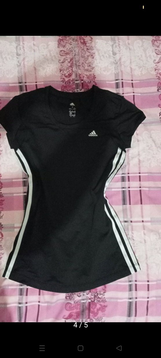 Siyah Adidas Kadın Spor Tişörtü - Görsel 3