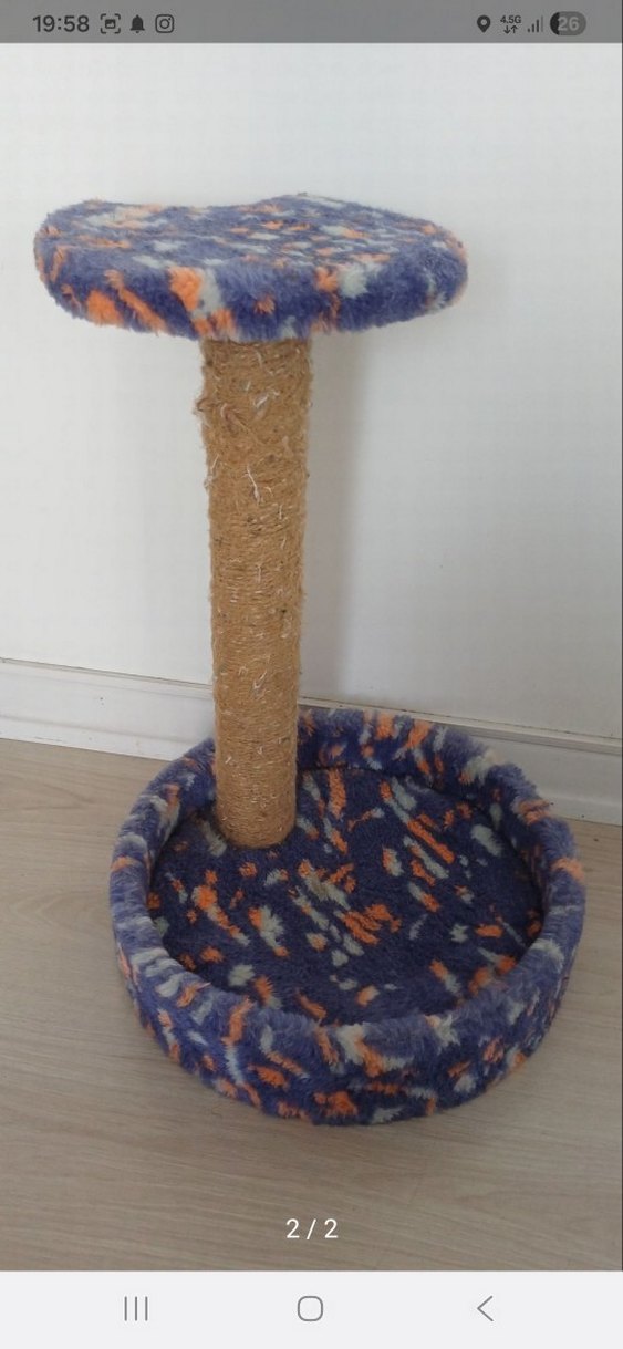 Renkli Kedi Tırmalama Direği - Görsel 2